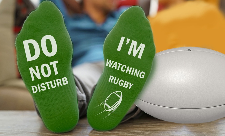 Image 4: I'm Watching Rugby Socks