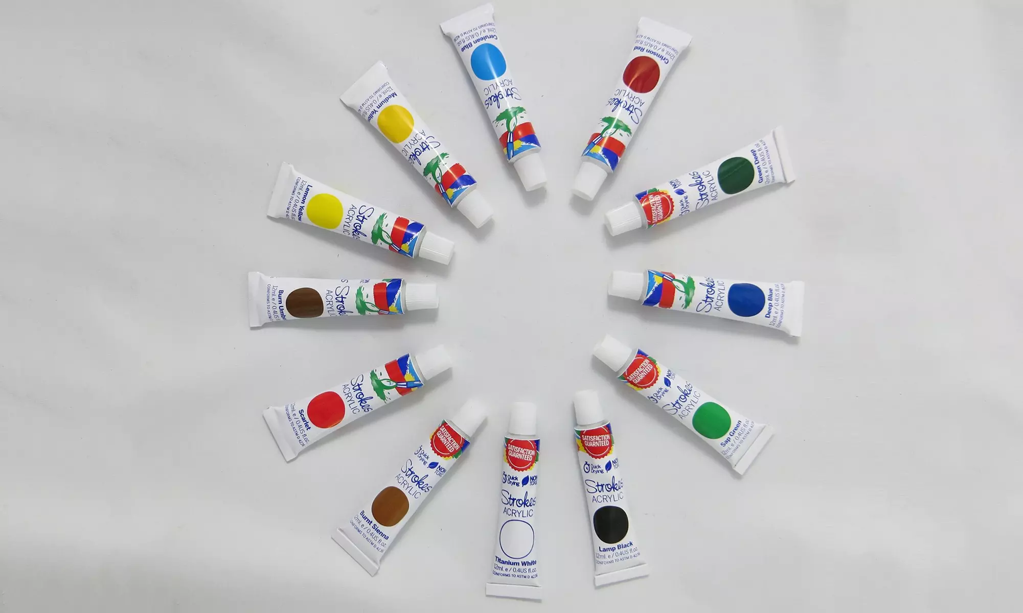 Acrylic Paint Tube Set (12-Pack) - Second Medium