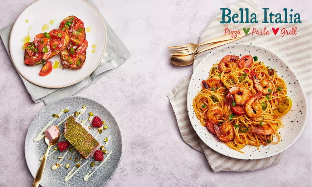 Two- or Three-Course Italian Meal for Two at Bella Italia, Multiple Locations (Up to 51% Off) - Primary Image