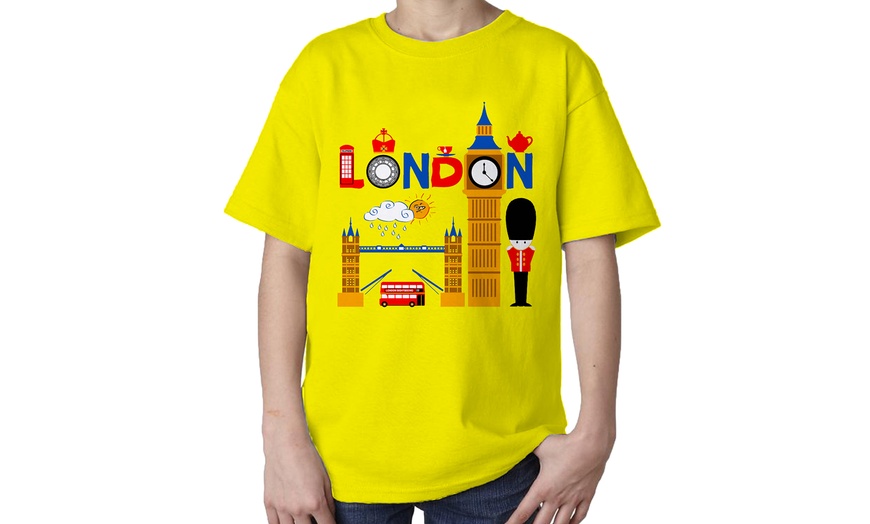 Image 3: Kids London Cartoon T-Shirts