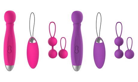 Set erotico LoveMeDoo con vibratore, ovetto vibrante e kegel ball disponibile in 2 colori