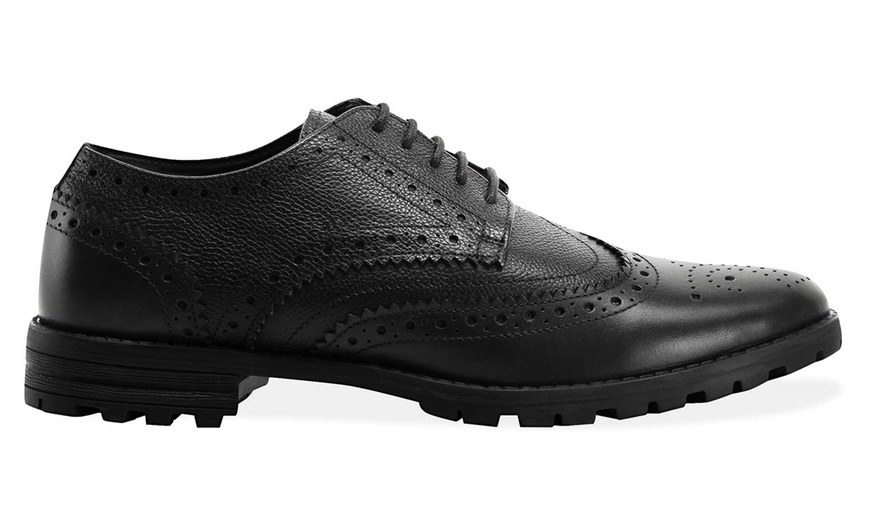 Image 16: Men's Leather Chunky Brogues