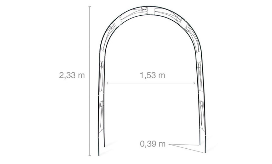 Image 10: Arco da giardino per piante Bakaji