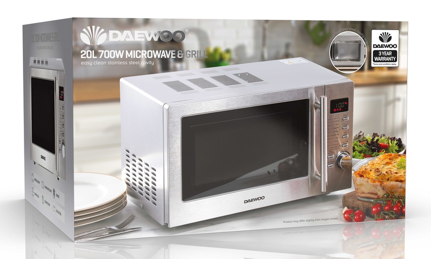 Image 3: Daewoo 20L 700W Digital Microwave with Grill Function