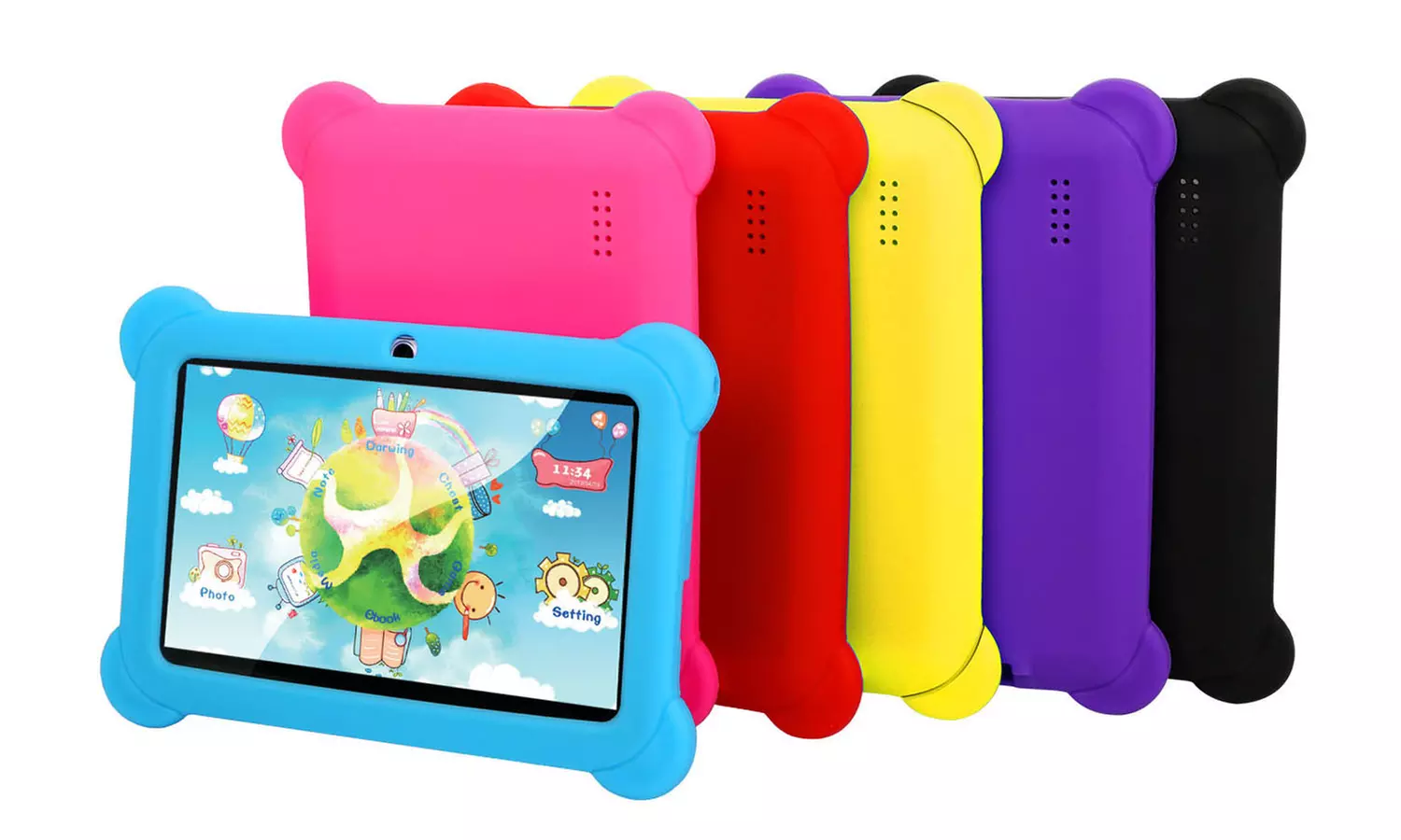 DX758 8GB 7" Kids' Tablet with Android OS/Protective Case/Stylus/Carrying Pouch/and Screen Protector - Primary Image