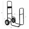 Image 3: Firewood Carrier Log Wood Mover Hauler Fire Rack Caddy Cart Dolly Rolling