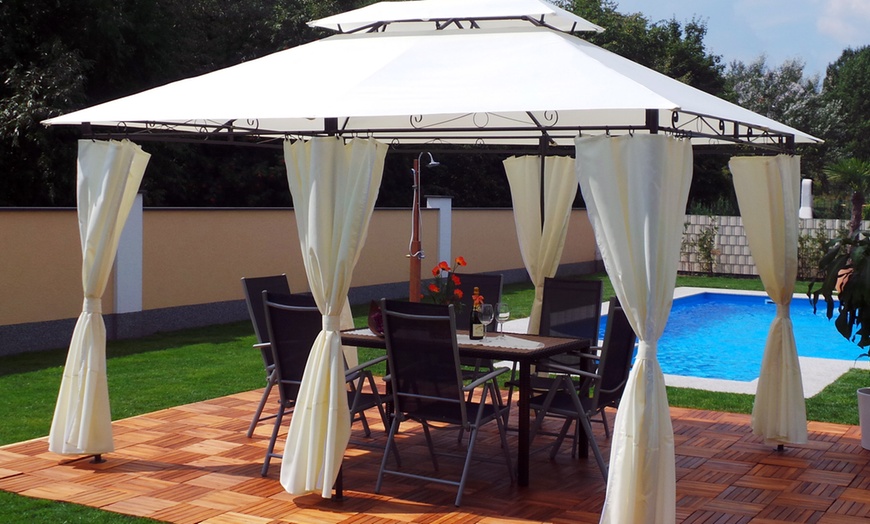 Image 4: LED 3m x 4m Gazebo Minzo