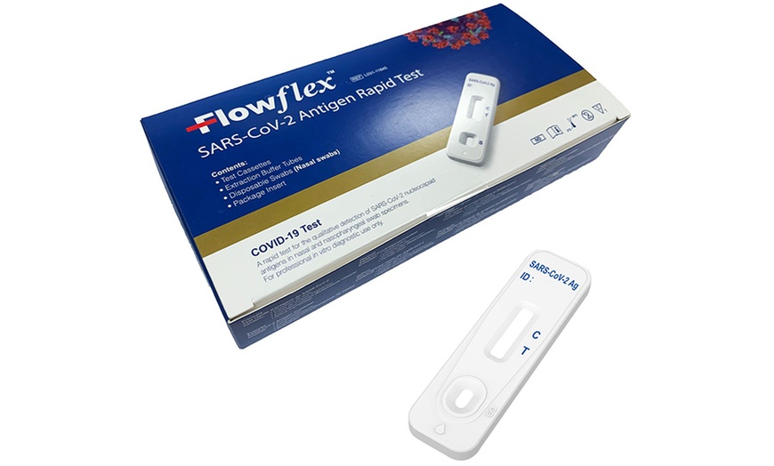 Image 2: Up to Five FlowFlex Rapid Lateral Flow Covid-19 Antigen Tests