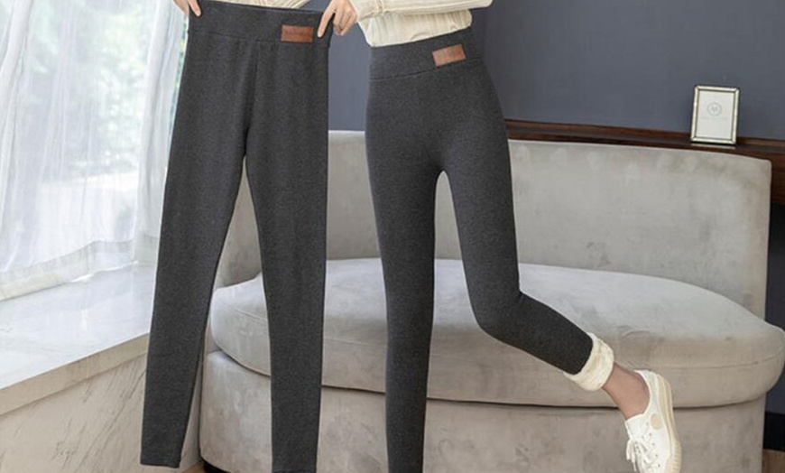 Image 12: Winter Fleece Lined Leggings