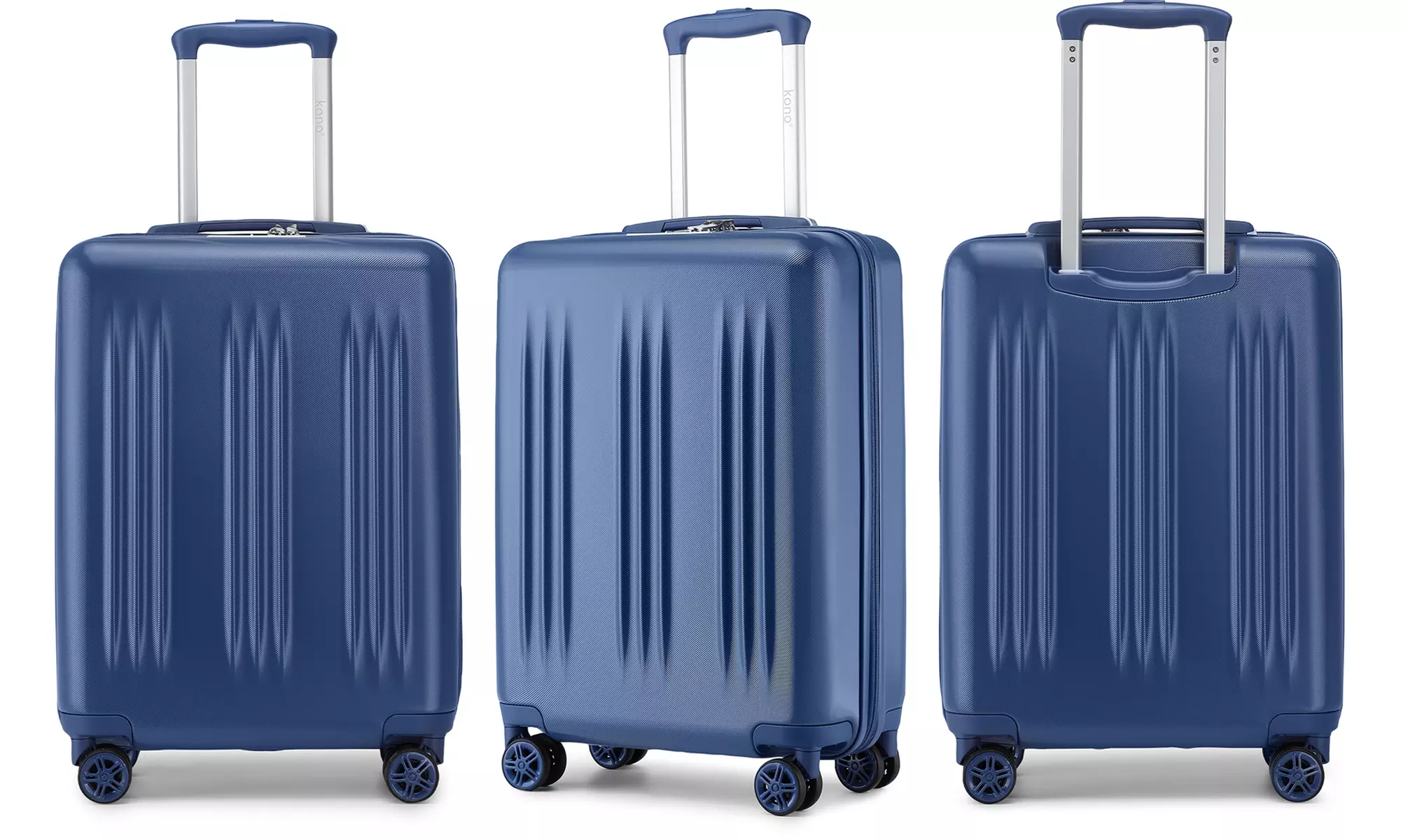 KONO One or Three Piece Four Wheels Hard Shell Suitcases