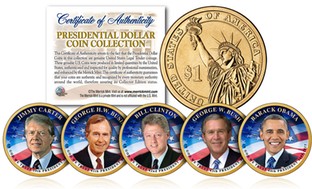 Living Presidents Colorized $1 Coin Set (5-Piece)