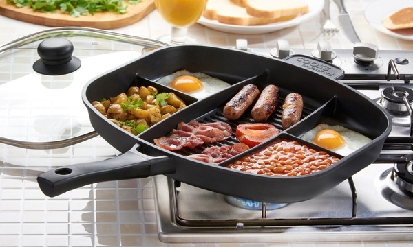 Sectioned frying best sale pan