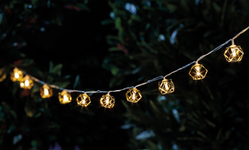 Image 2: Set of Ten LED Solar String Lights