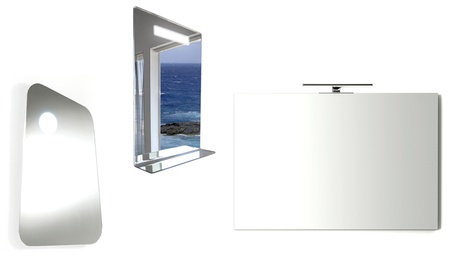 Specchio da bagno con luce disponibile in 4 modelli