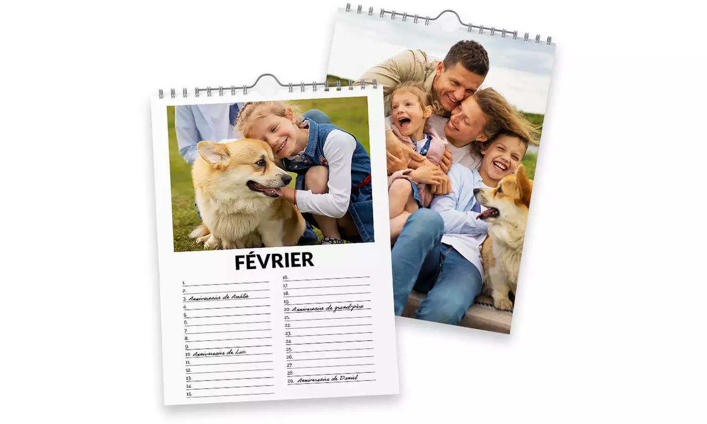 1 à 10 calendriers photos personnalisés sur Hello Deco
