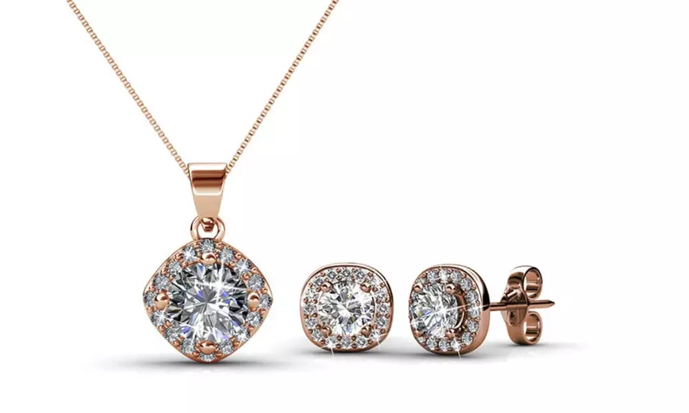 Collier et boucles d'oreilles avec cristaux Swarovski ® d'Eira Wen ®