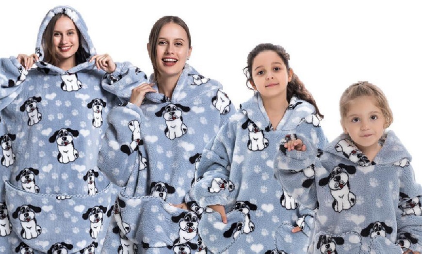 Image 44: Matching Family Snuggle Hooded Blanket