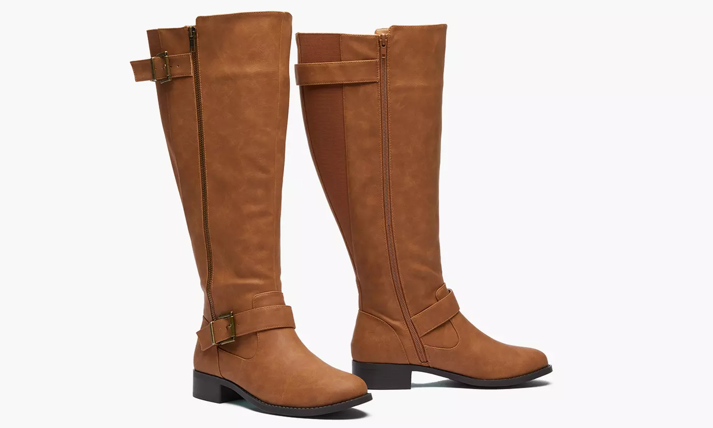 Sociology Women's Wide Calf Buckle Boots (Size 8) - Second Medium