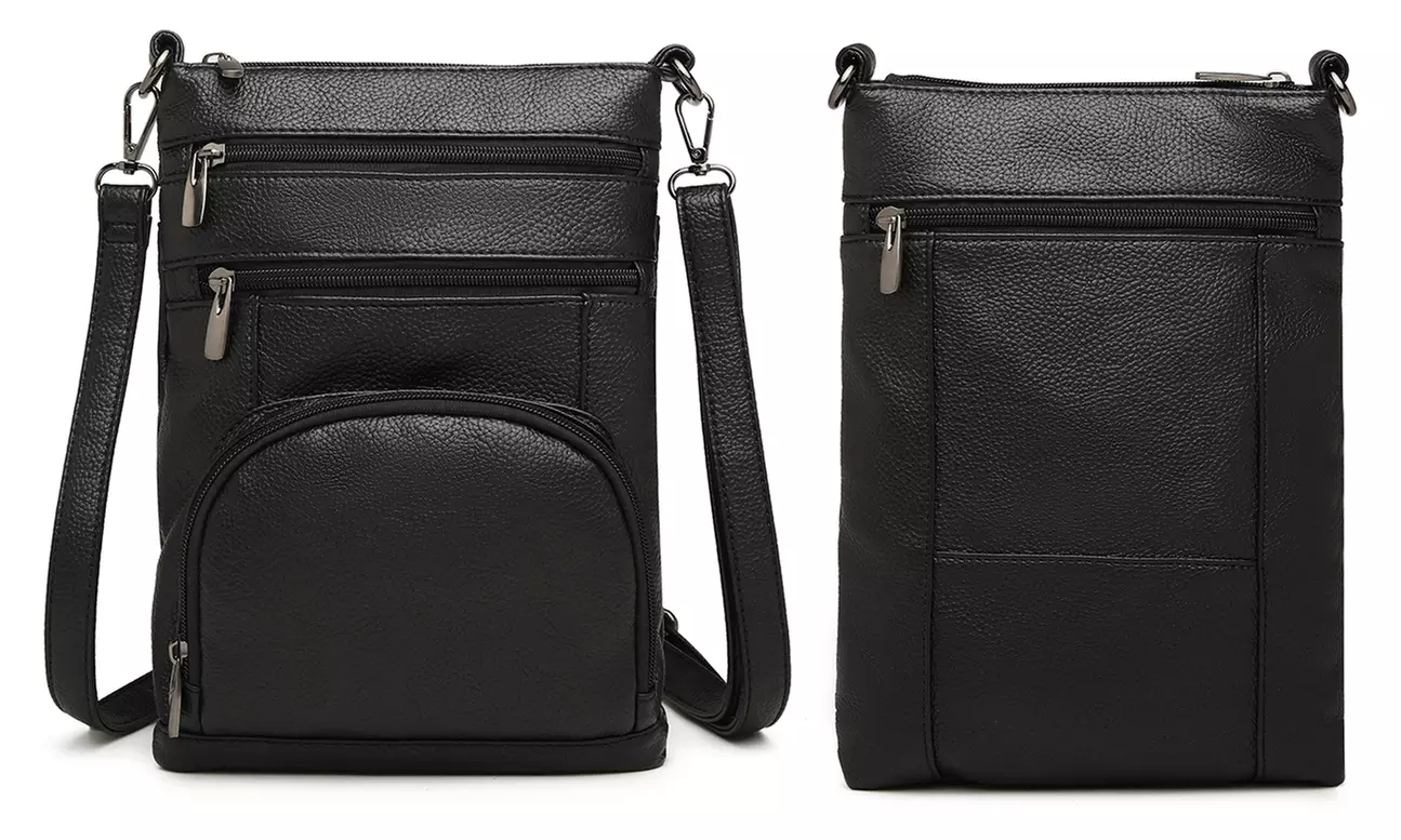 Miss Lulu Multi-Pocket Crossbody Bag Phone Bag Change Pocket