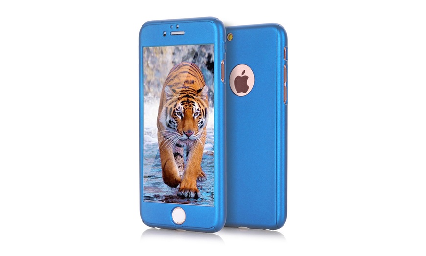 Image 3: 360 Cover with Tempered Glass Screen Protector For iPhone