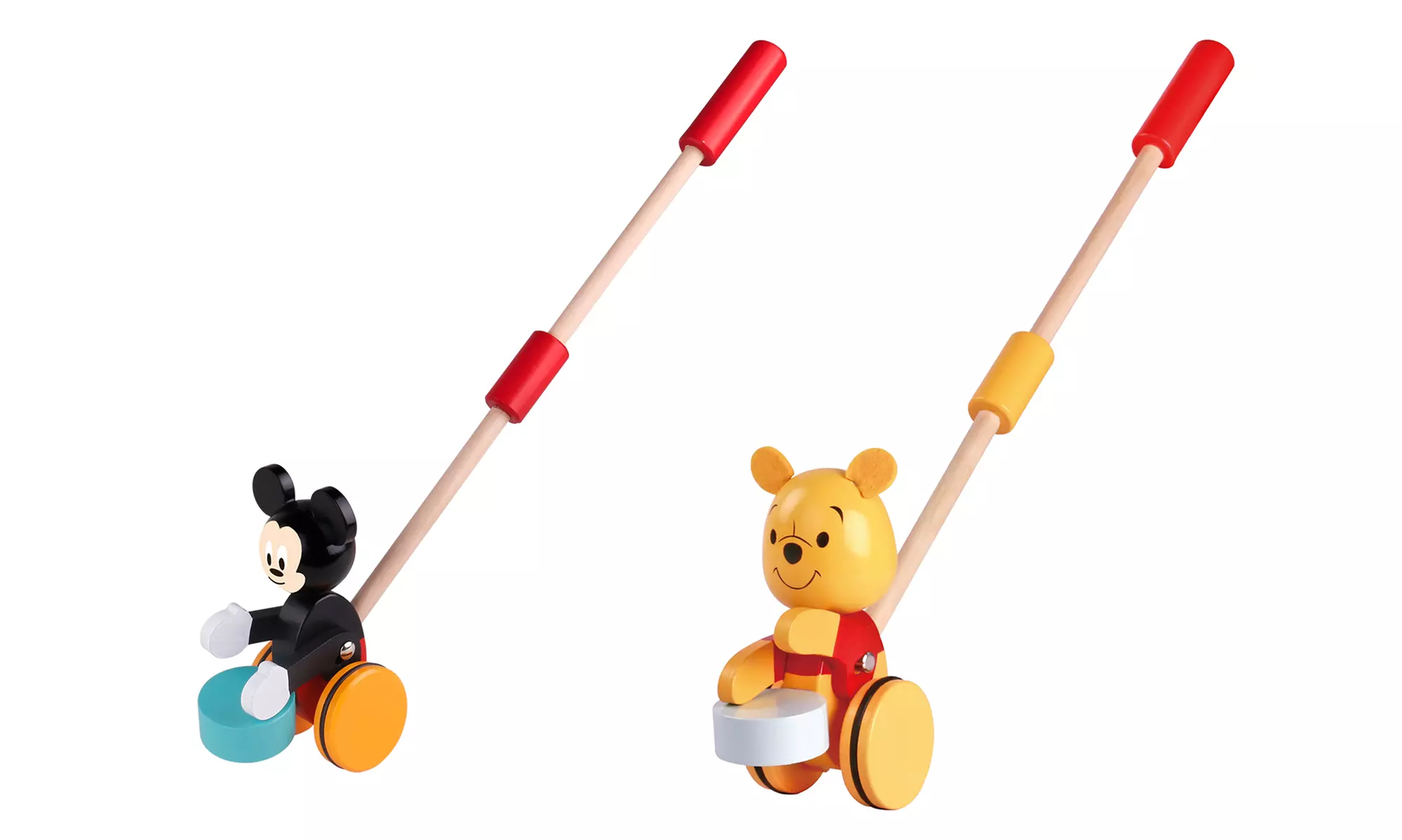 Schiebe-Spielzeug aus Holz Micky Maus oder Pu der Bär - Primary Image