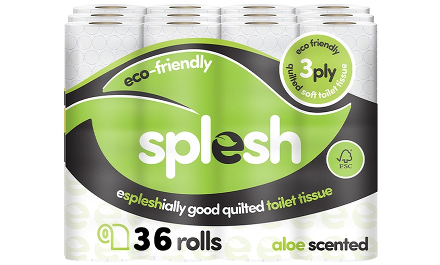 Image 3: Up to 72 Splesh Eco-Friendly Aloe Vera Three-Ply Toilet Paper Rolls