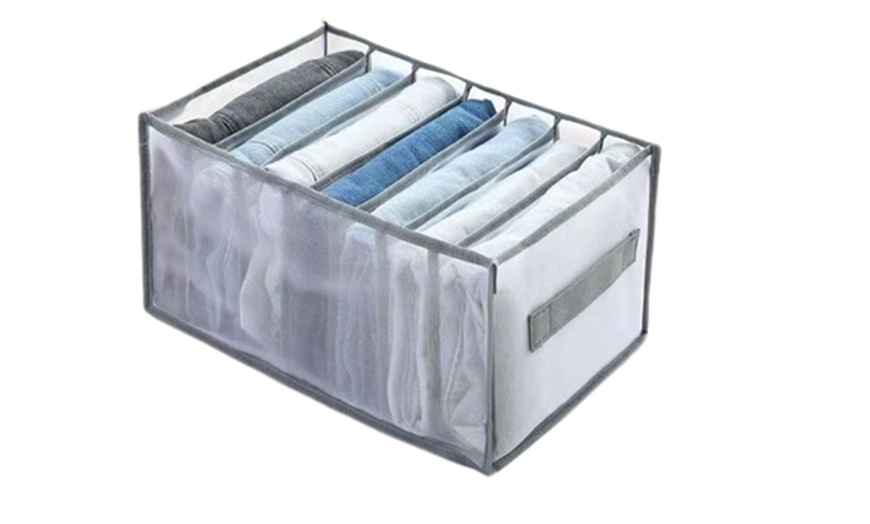 Image 2: Two-Piece Foldable Drawer Divider Clothes Storage Organisers