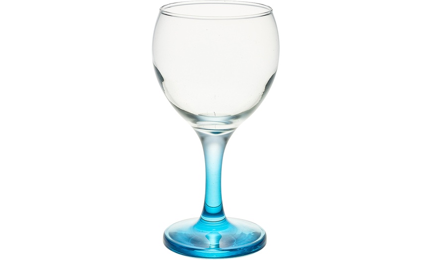 Image 6: Six or Twelve Coloured Stem Wine Glasses