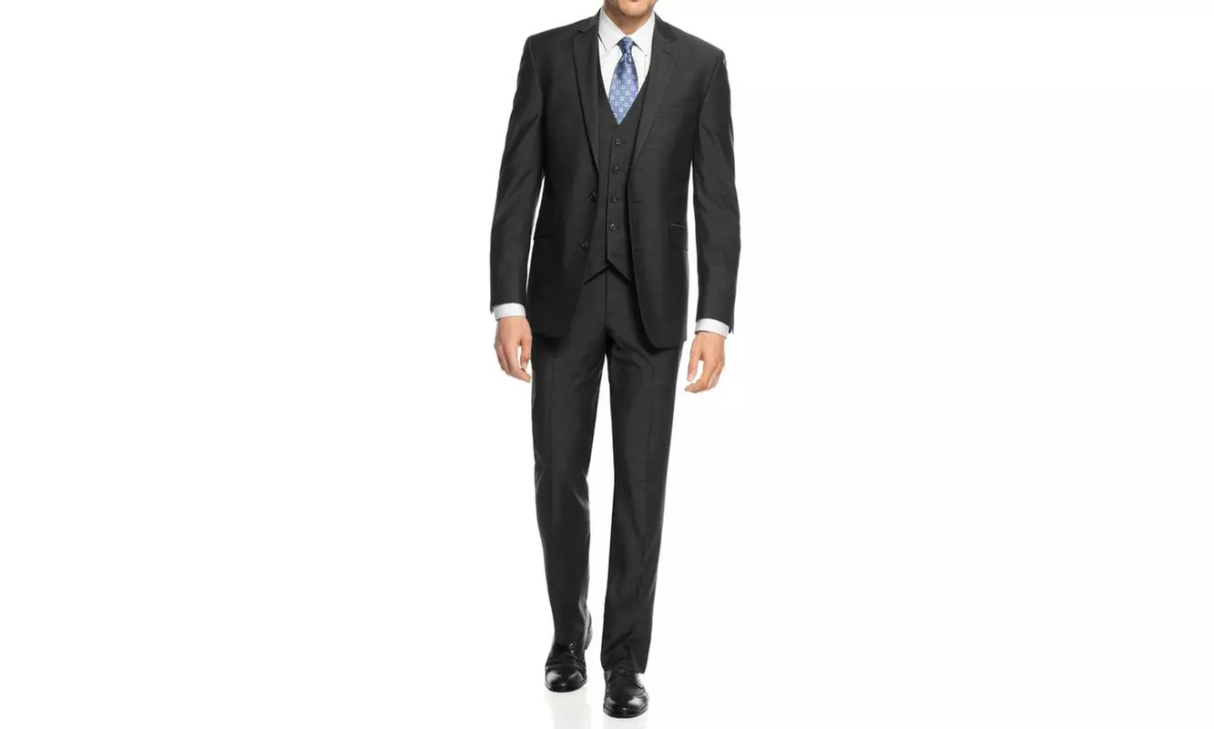3-Piece Braveman Men's Slim-Fit Fashion Suit - Second Medium