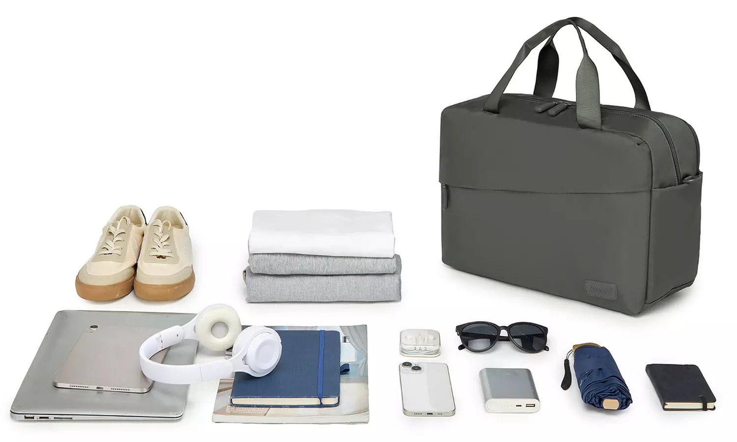 Clearance Kono 19L Water-Resistant Travel Bag with Laptop Sleeve