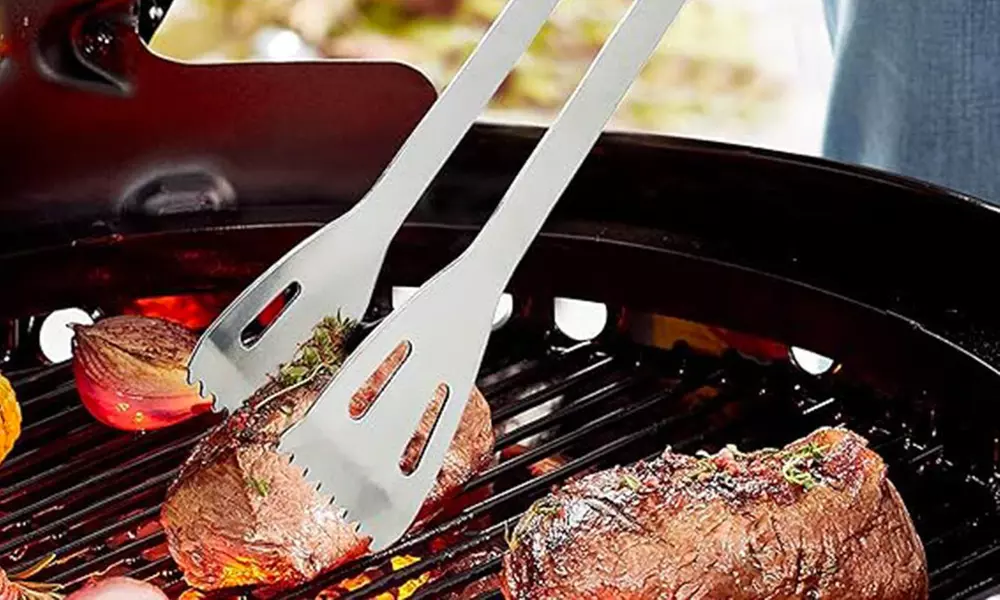 1 ou 2 pinces de cuisine en inox pour barbecue et plancha