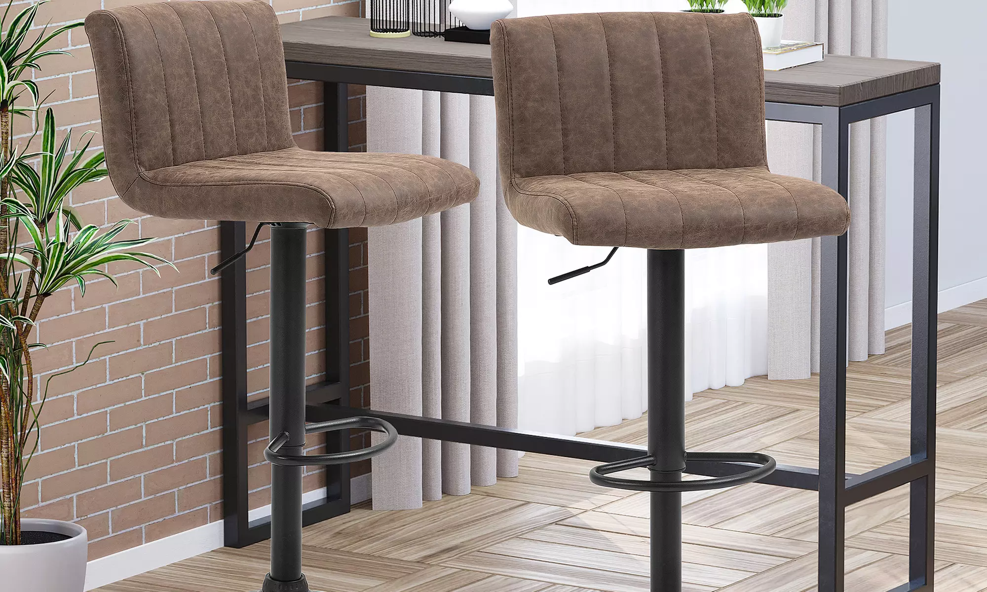 Set of Two HomCom Bar Stools