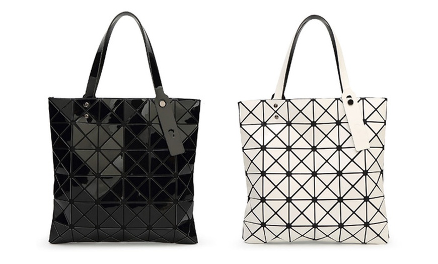 Image 1: Geometric Tote Bag