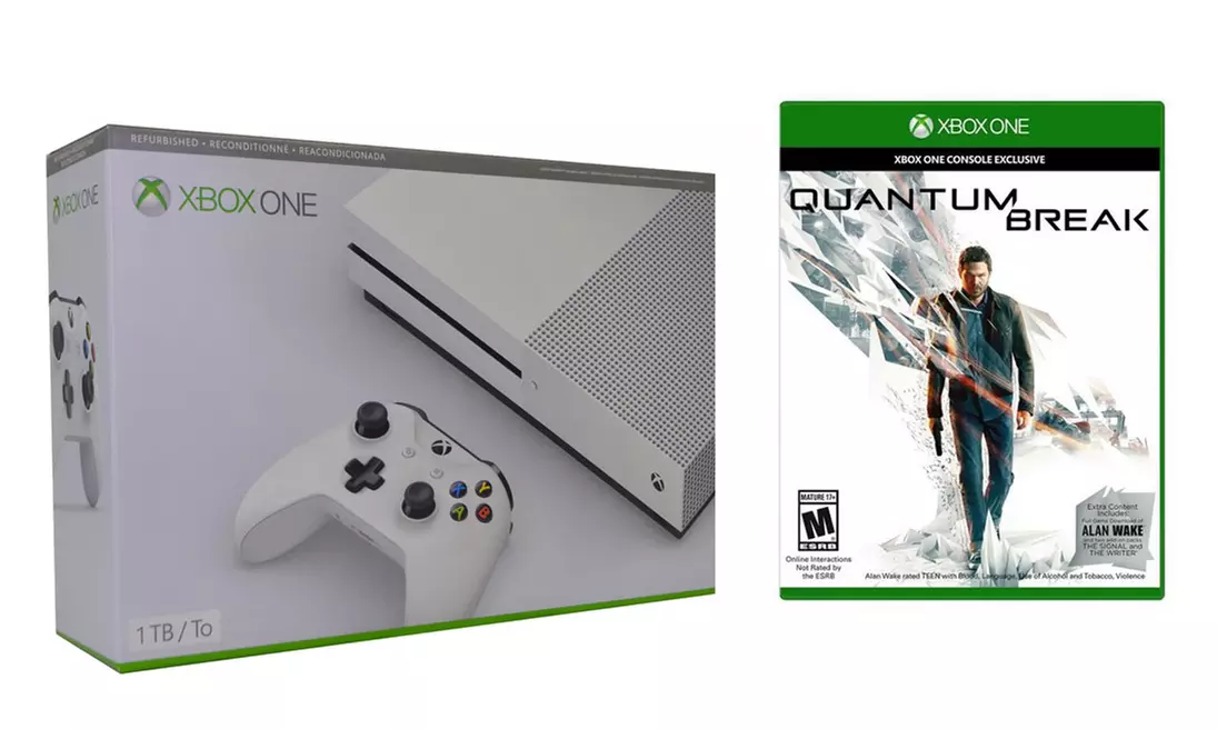 Microsoft Xbox One S 1TB Console with Quantum Break Game (Manufacturer Refurbished) - Primary Image