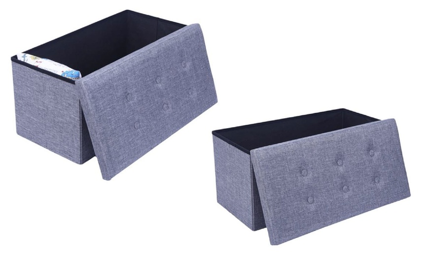 Image 3: Rectangular Foldable Footstool