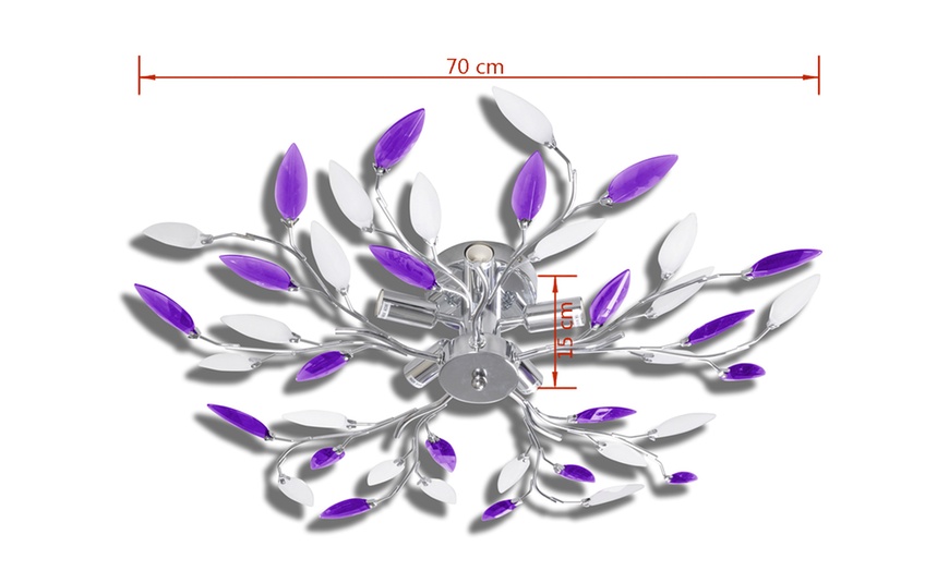 Image 21: Plafonnier feuille effet cristal