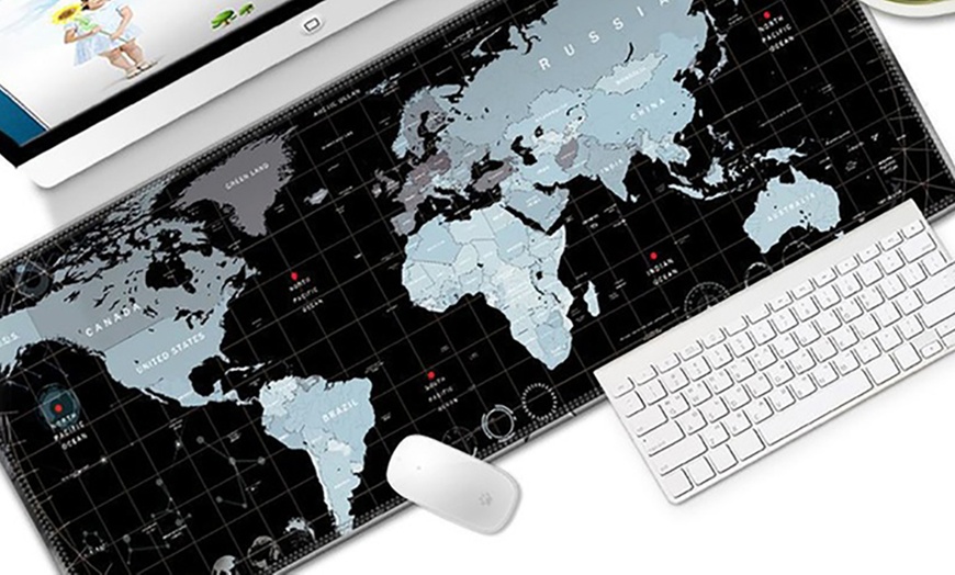 Image 6: One or Two World Map Full Desk coverage Mouse Pads