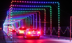 Drive-Thru Christmas Holiday Light Show at Glittering Lights