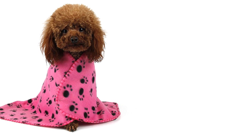 Image 3: Flannel Fleece Pet Blanket