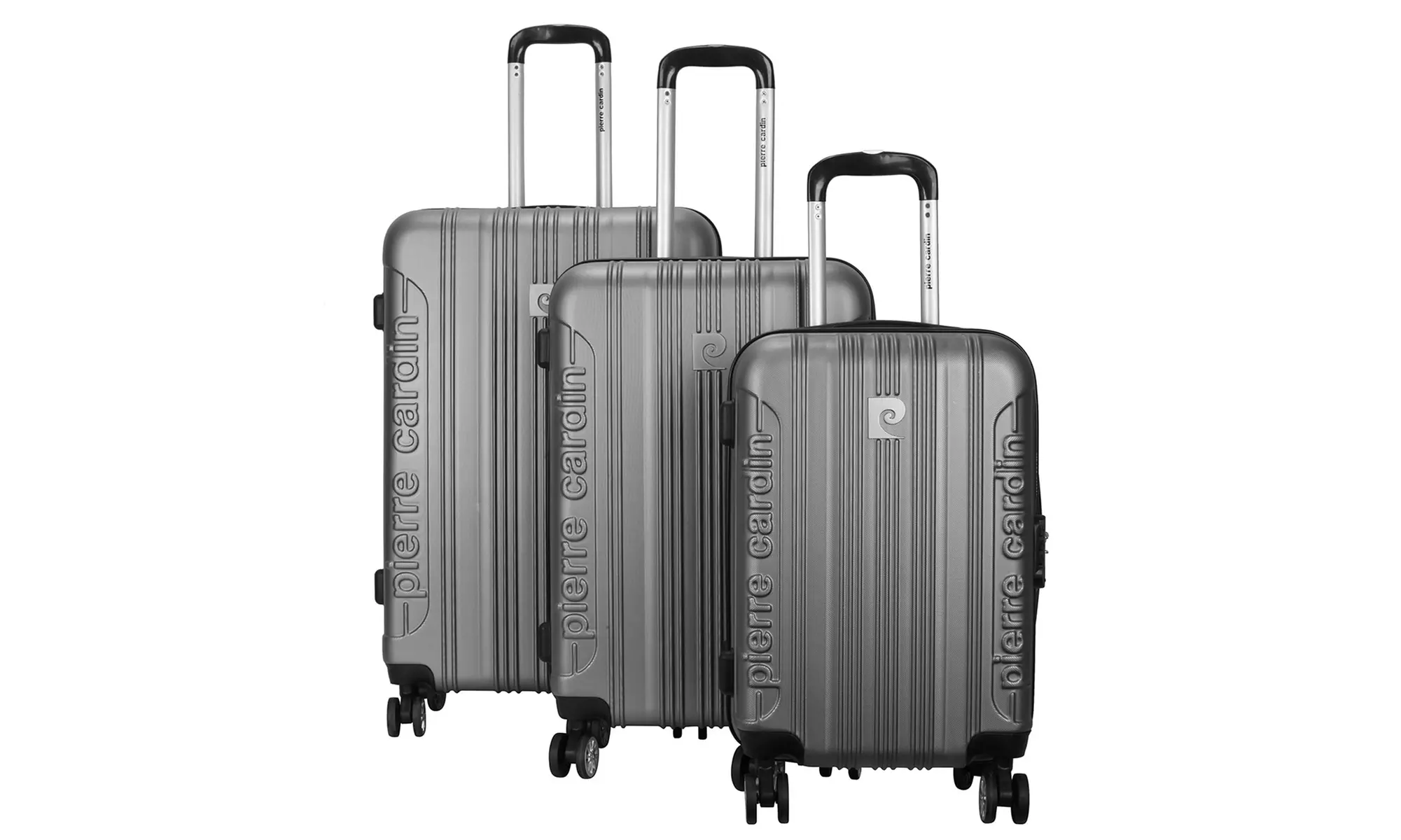 Sac De Voyage à Roulettes Pierre Cardin – Logo Gris/noir, Occasion Très Bon état