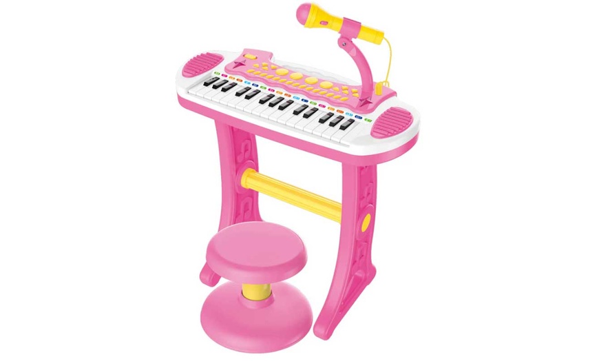 Image 2: Children's Electronic Keyboard with Stand & Mic