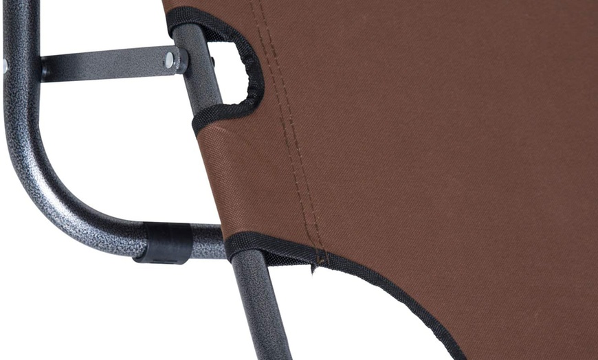 Image 5: Outsunny Two-in-One Foldable Lounger