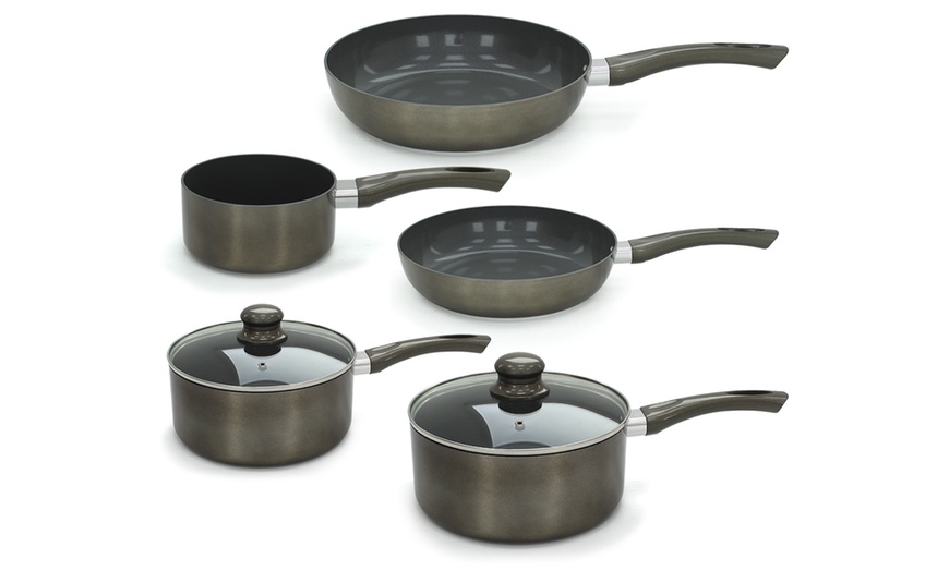 Image 2: Titanium Pro Seven Piece Premium Ceramic Cookware Pan Set