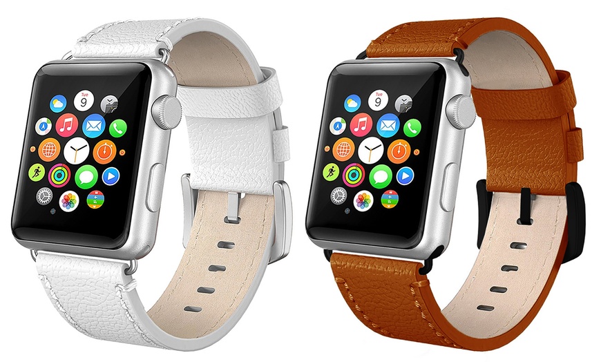 Image 17: Leather Strap for Apple Watch