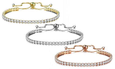 1 ou 3 bracelets tennis ornés de cristaux Swarovski®