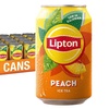 Image 1: Lipton Ice Tea Peach - 24 Pack of 330ml Cans, Low Calorie, No Artificial Sweeteners