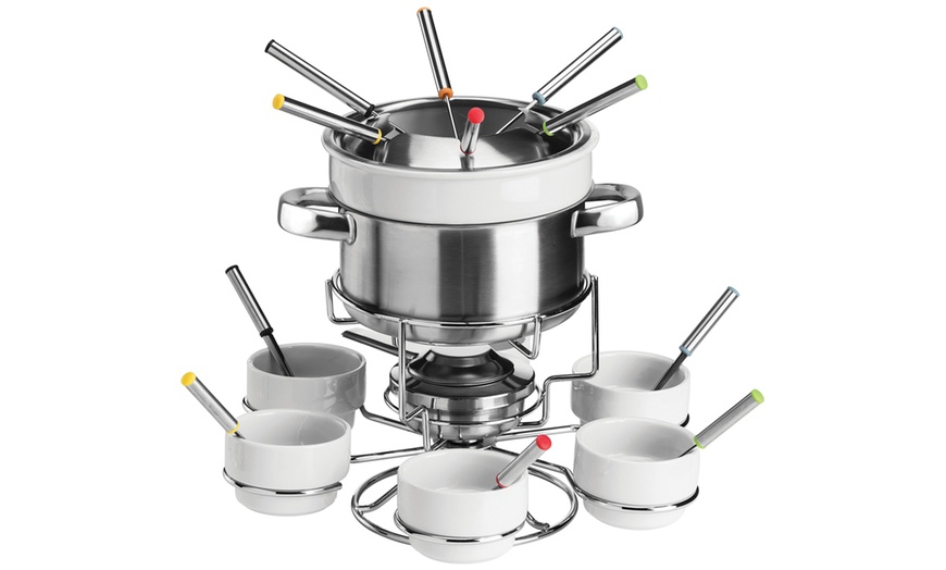 Image 3: Porcelain Fondue Set