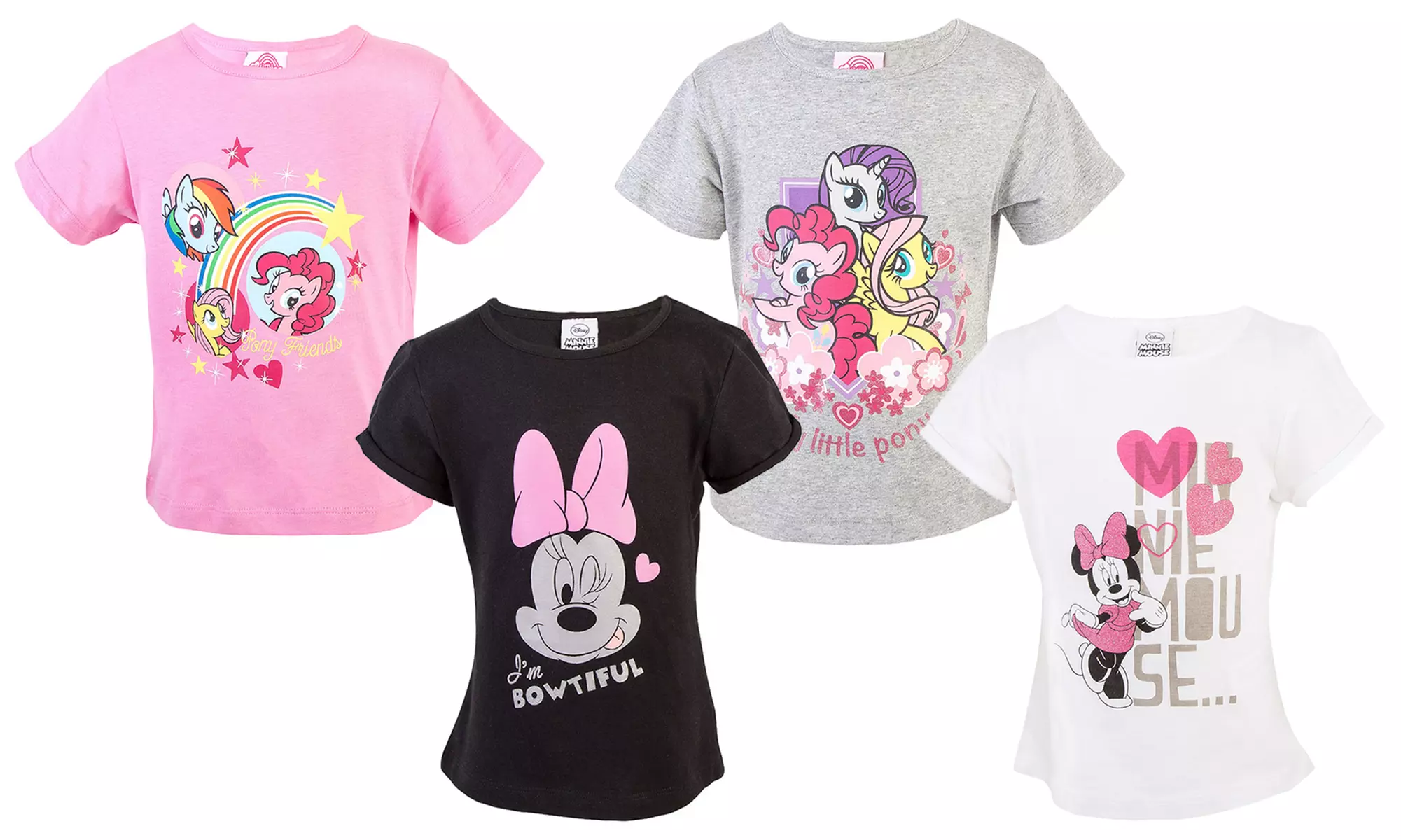 Disney 2er-Pack T-Shirts für Mädchen mit Aufdruck aus 100% Baumwolle im Design nach Wahl - Primary Image