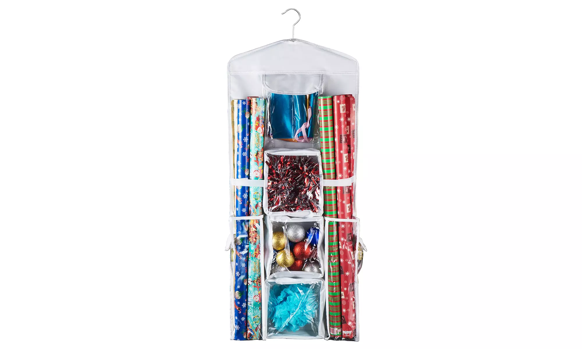Hanging Holiday Gift Wrap and Bag Organizer - Second Medium