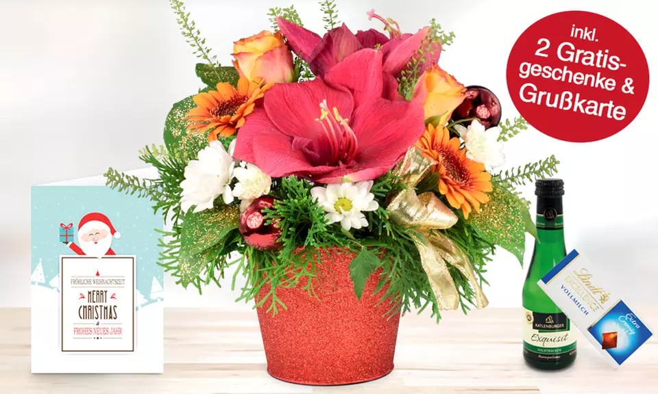 Weihnachtliches Blumengesteck
